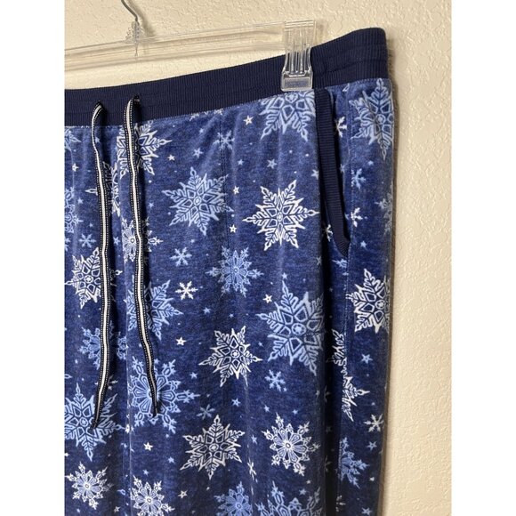 Nautica Women’s Pajama Set Snowflake Blue Soft Stretchy V Neck Sz XL - Picture 5 of 9